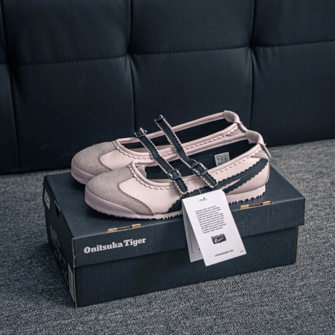 Onitsuka Tiger ballet flats “pink black”