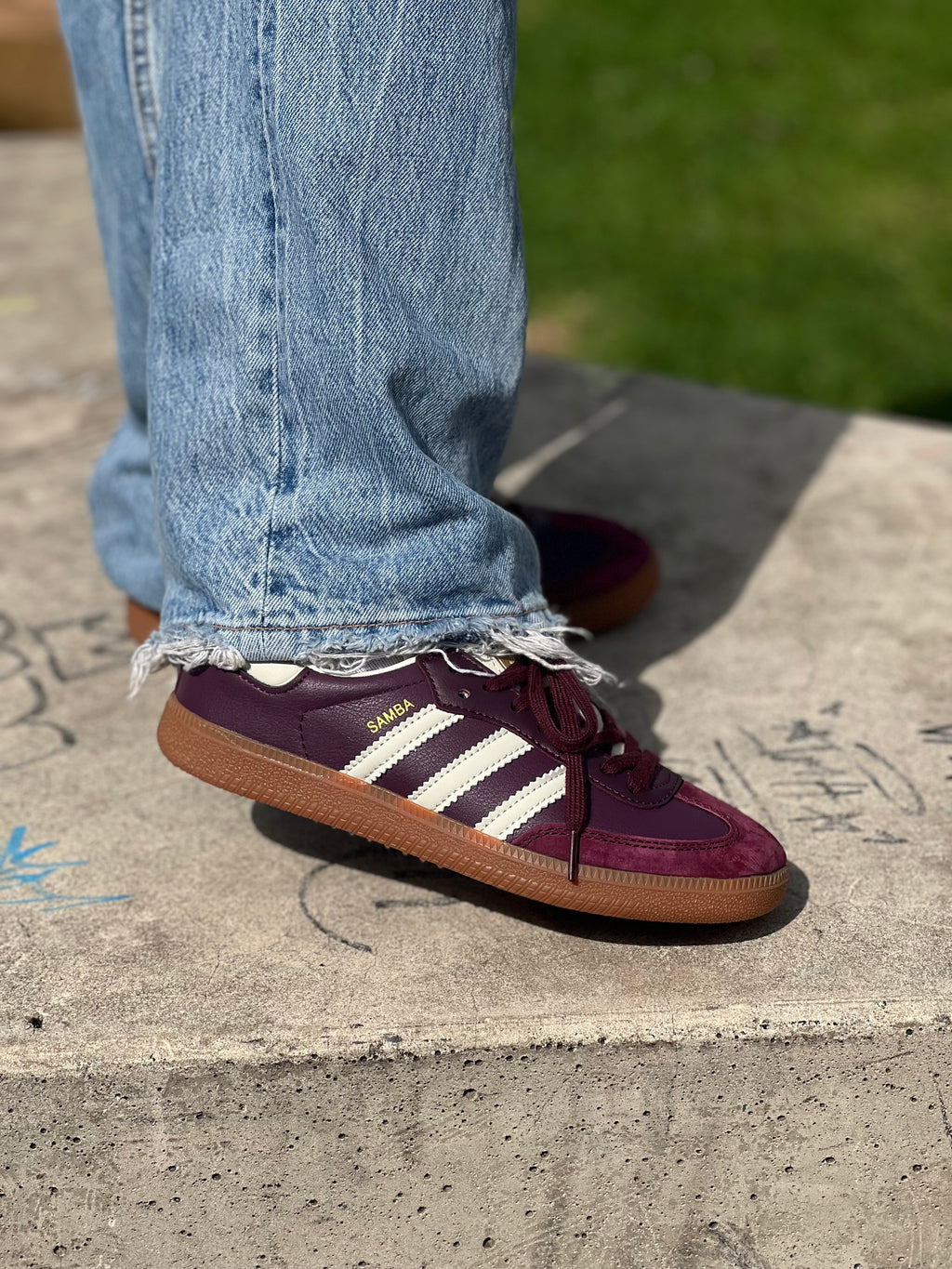 Samba og burgundy 
adidas
