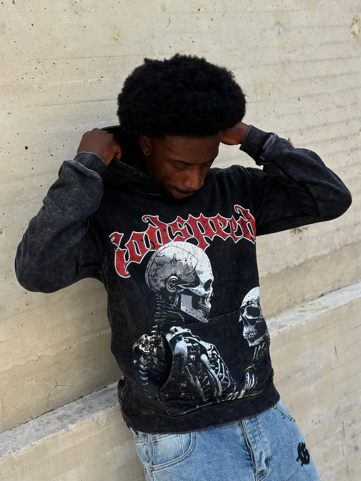 Hoodie Godspeed negro