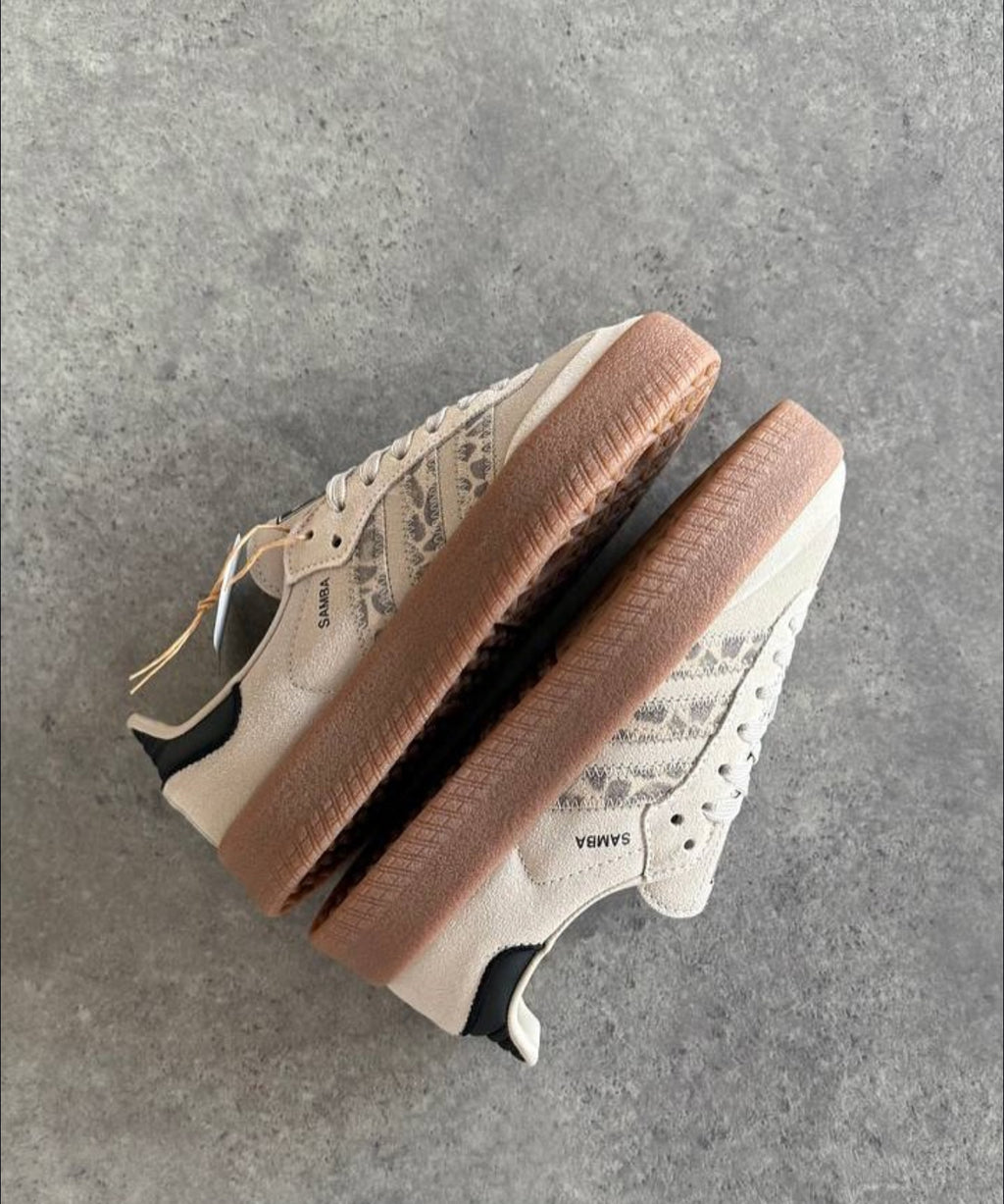 Adidas sambae leopard print
