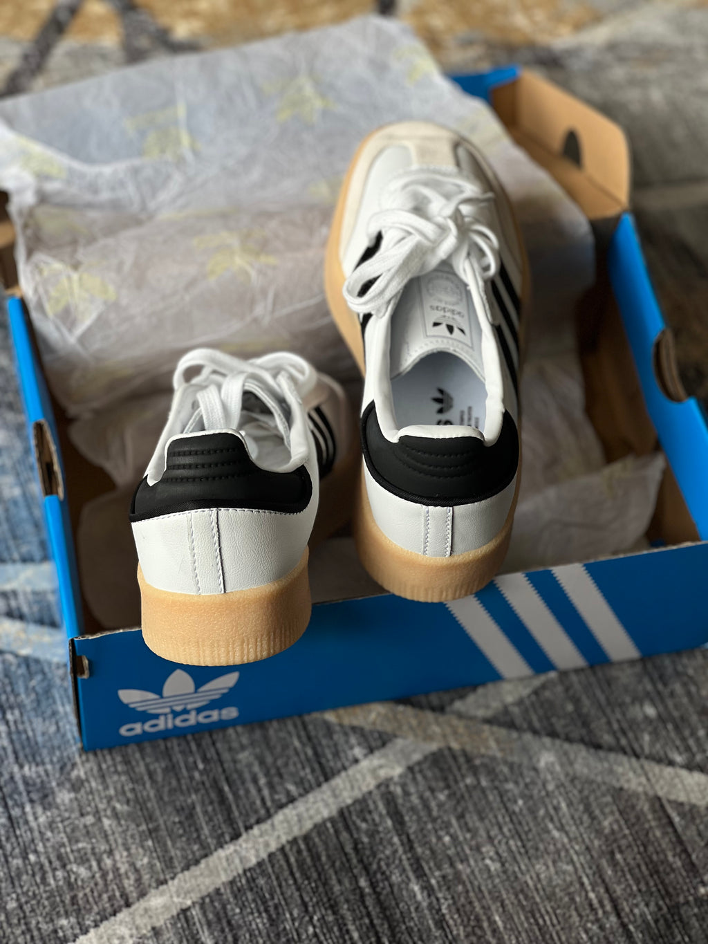 Adidas sambae “blanco negro “
