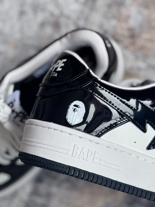 A Bathing Ape BAPE STA Low White black Shark