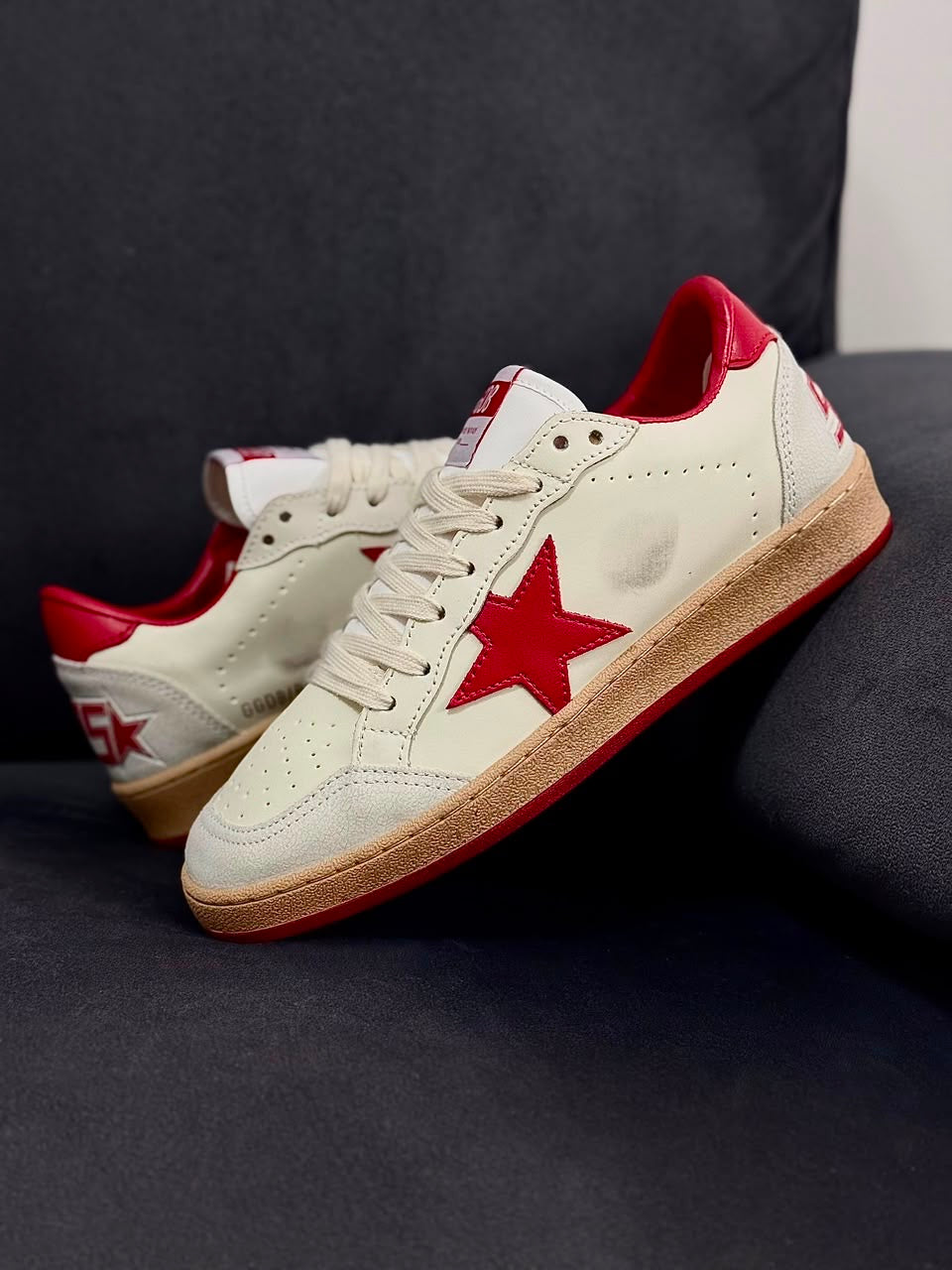 Golden goose “ball star “blanco rojo