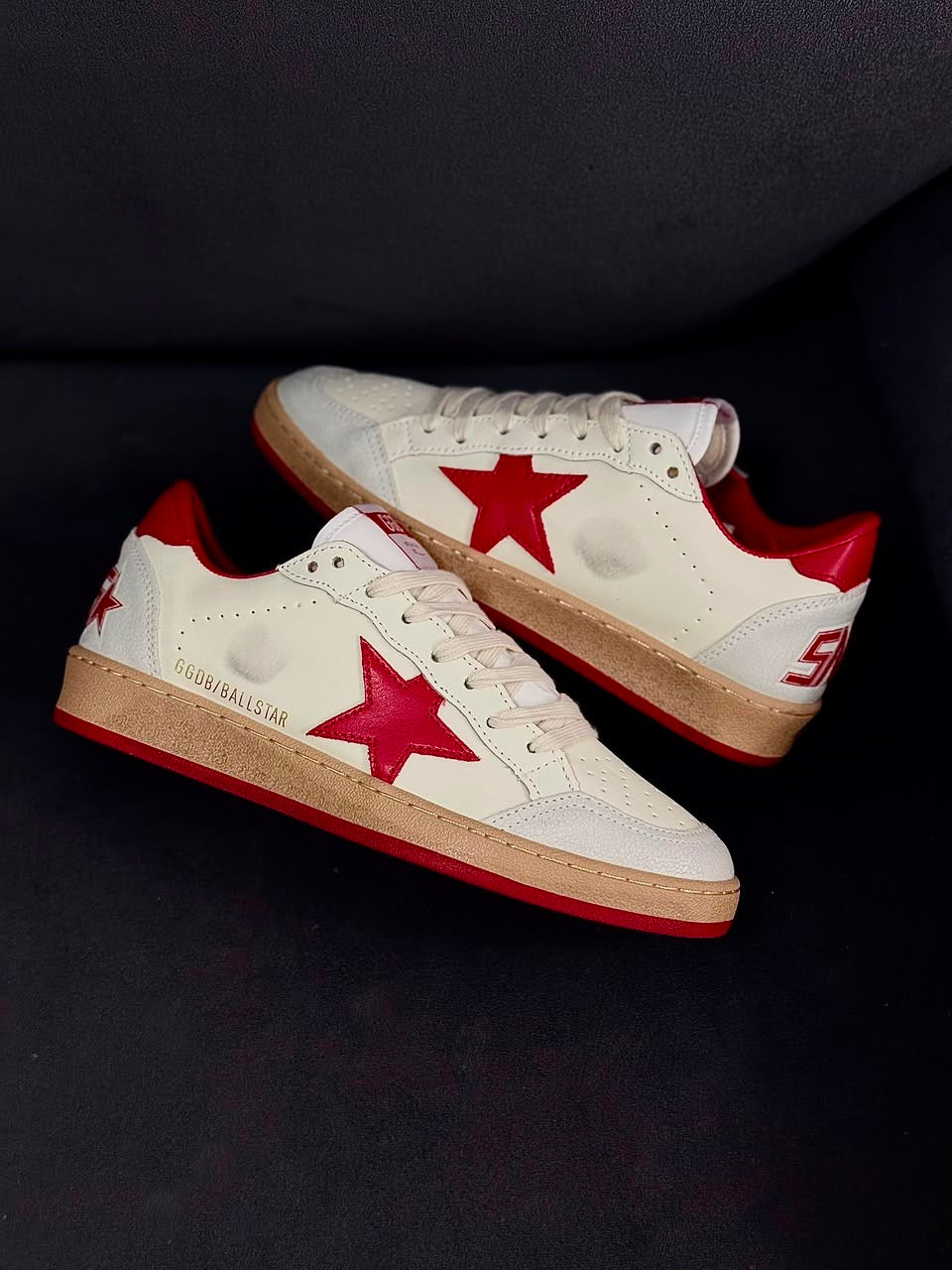 Golden goose “ball star “blanco rojo