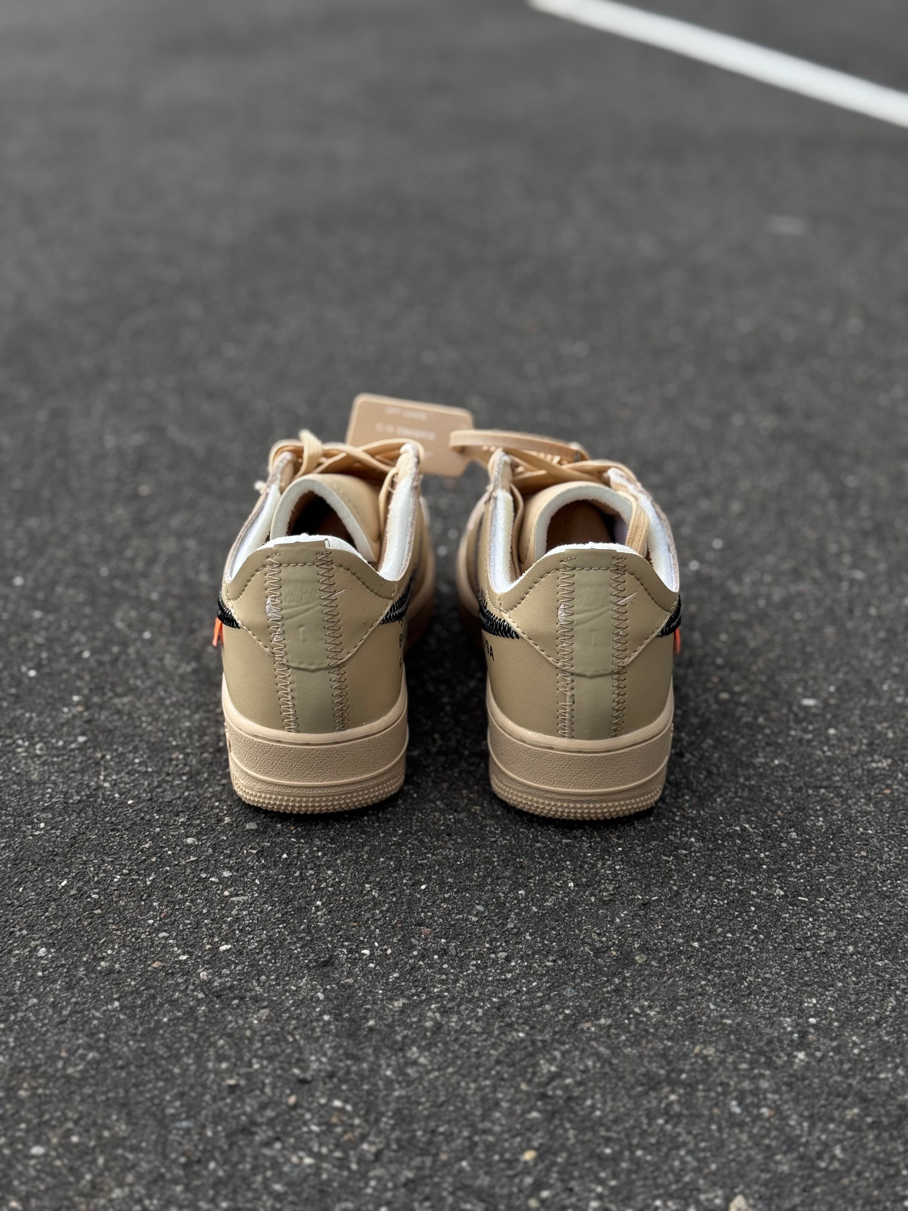 Nike air force One x off white “sesame”