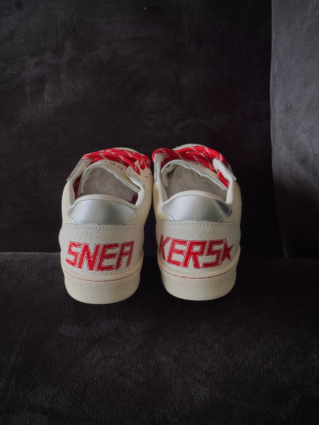Golden goose ball star “blanco rojo “
