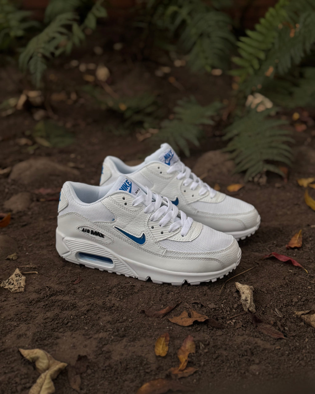 Nike air max 90 blanca azul