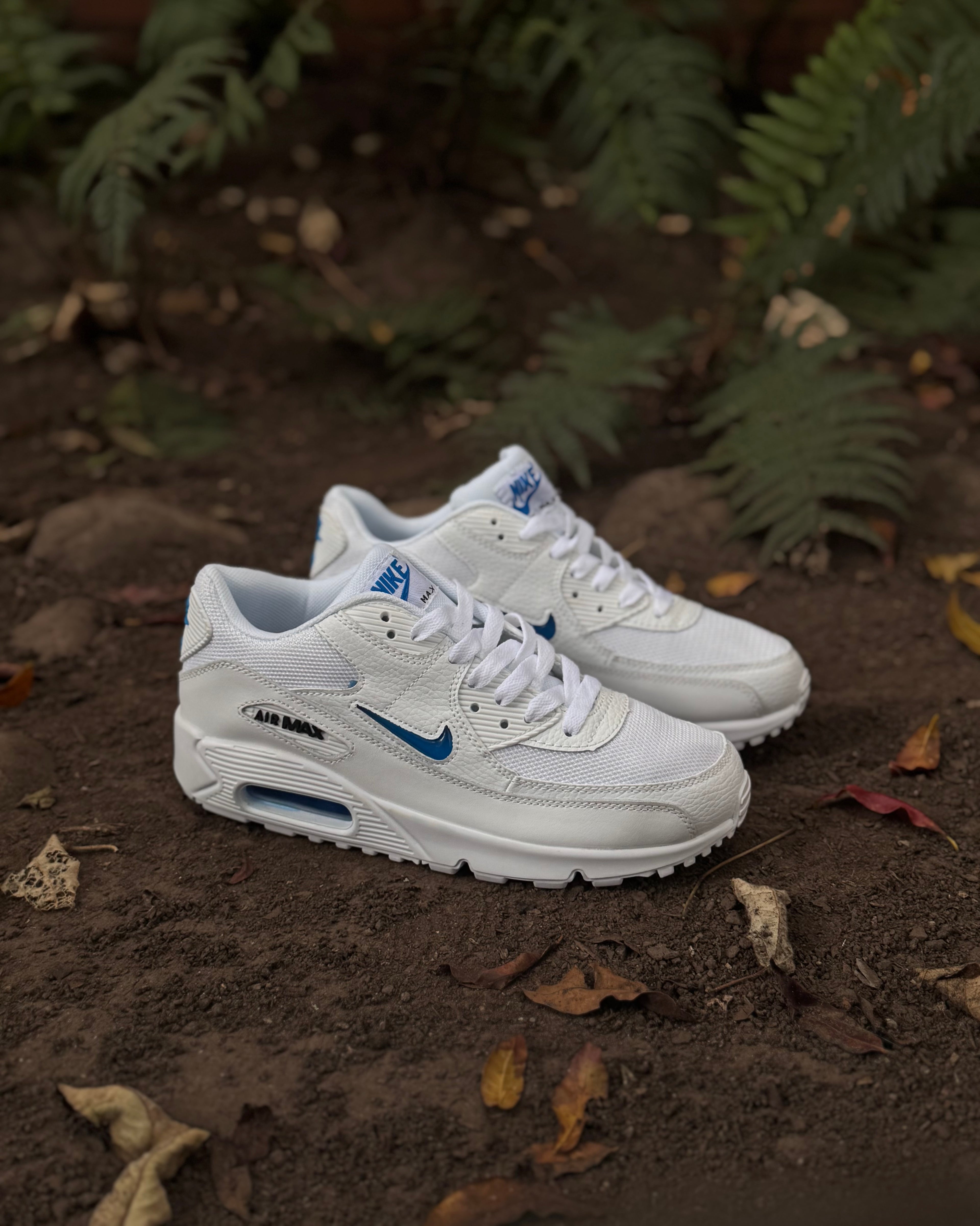Nike air max 90 blanca azul