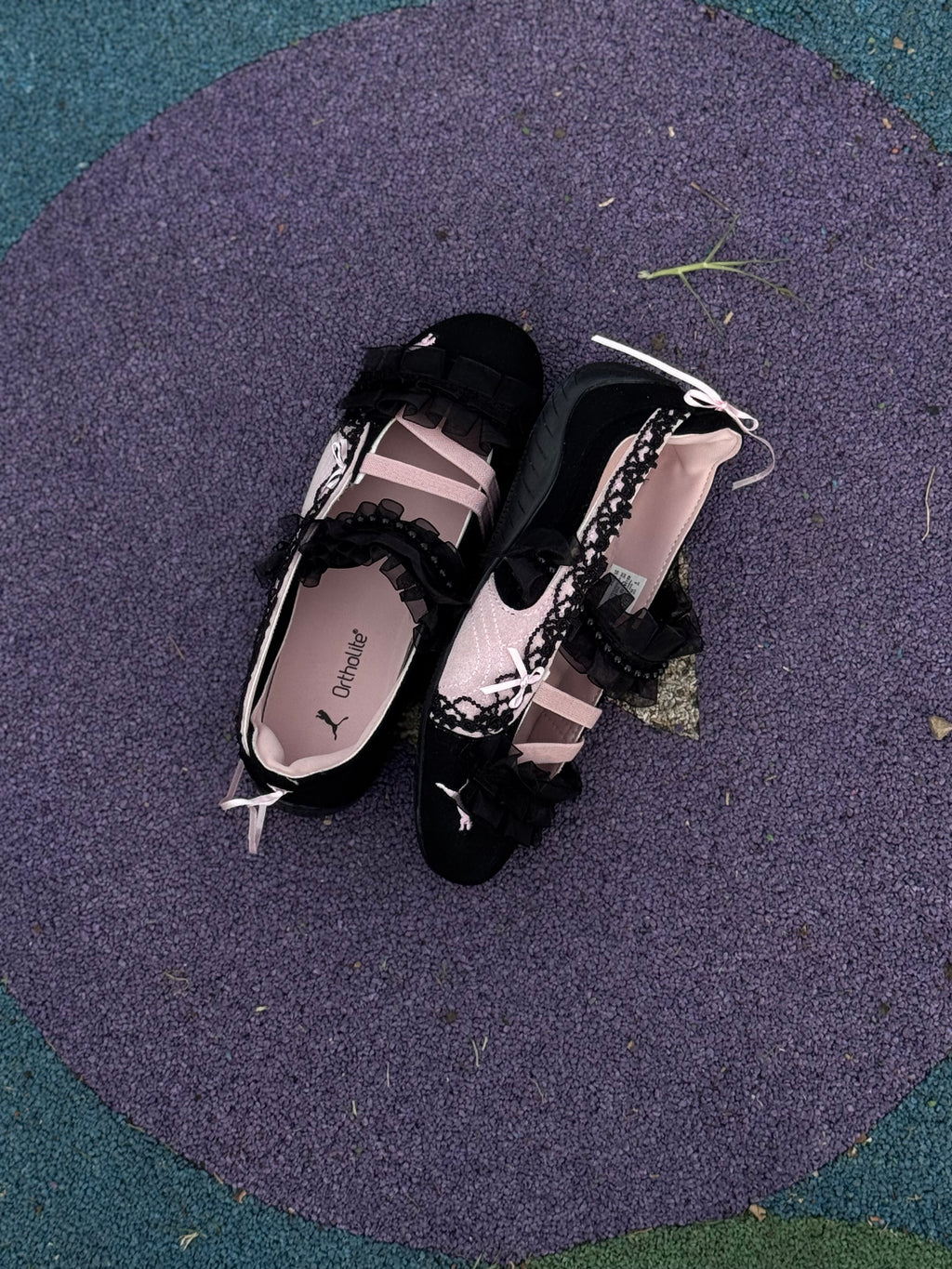 Puma flats speedcat ballet “lace negro “