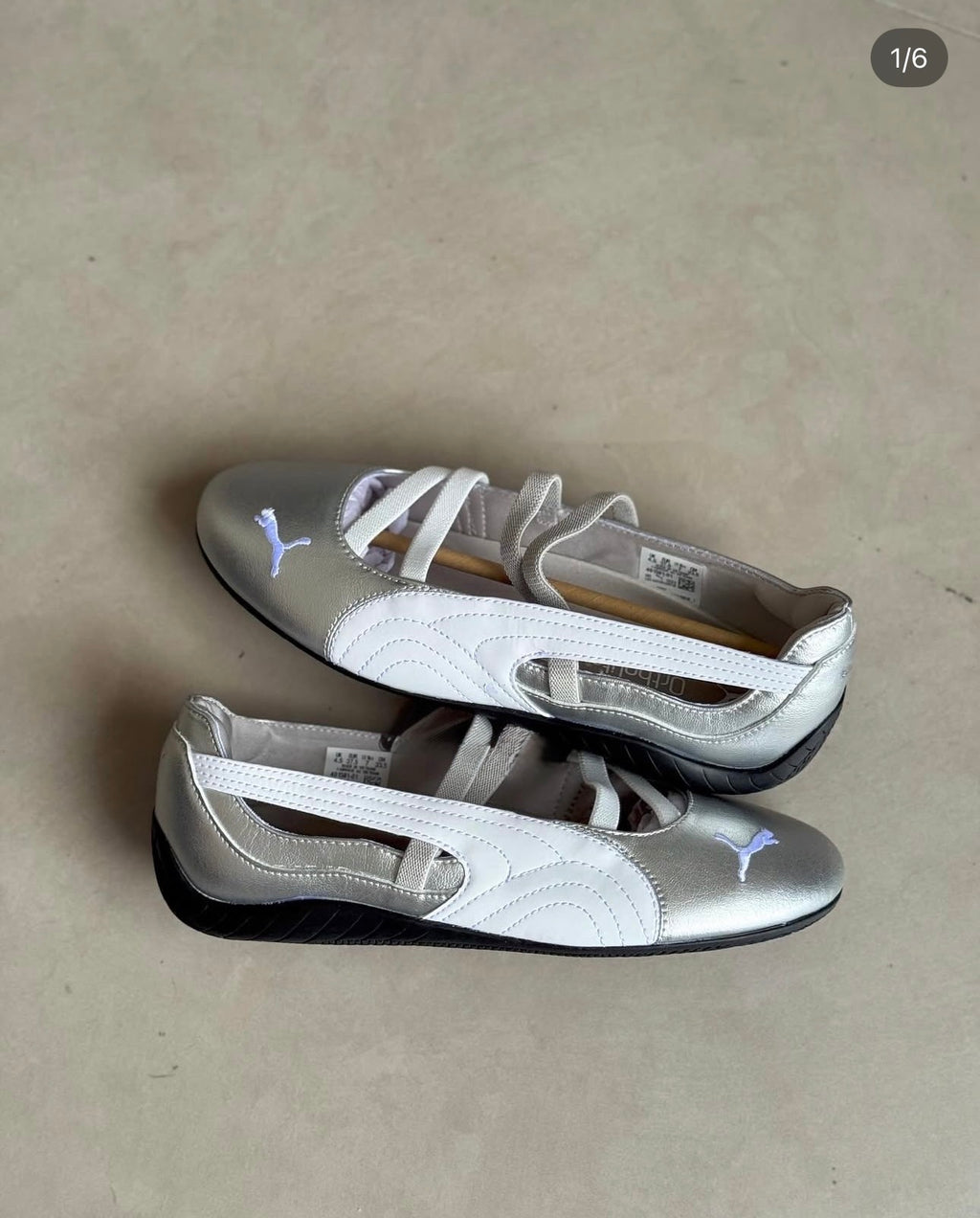 Puma speedcat “flats ballet” silver