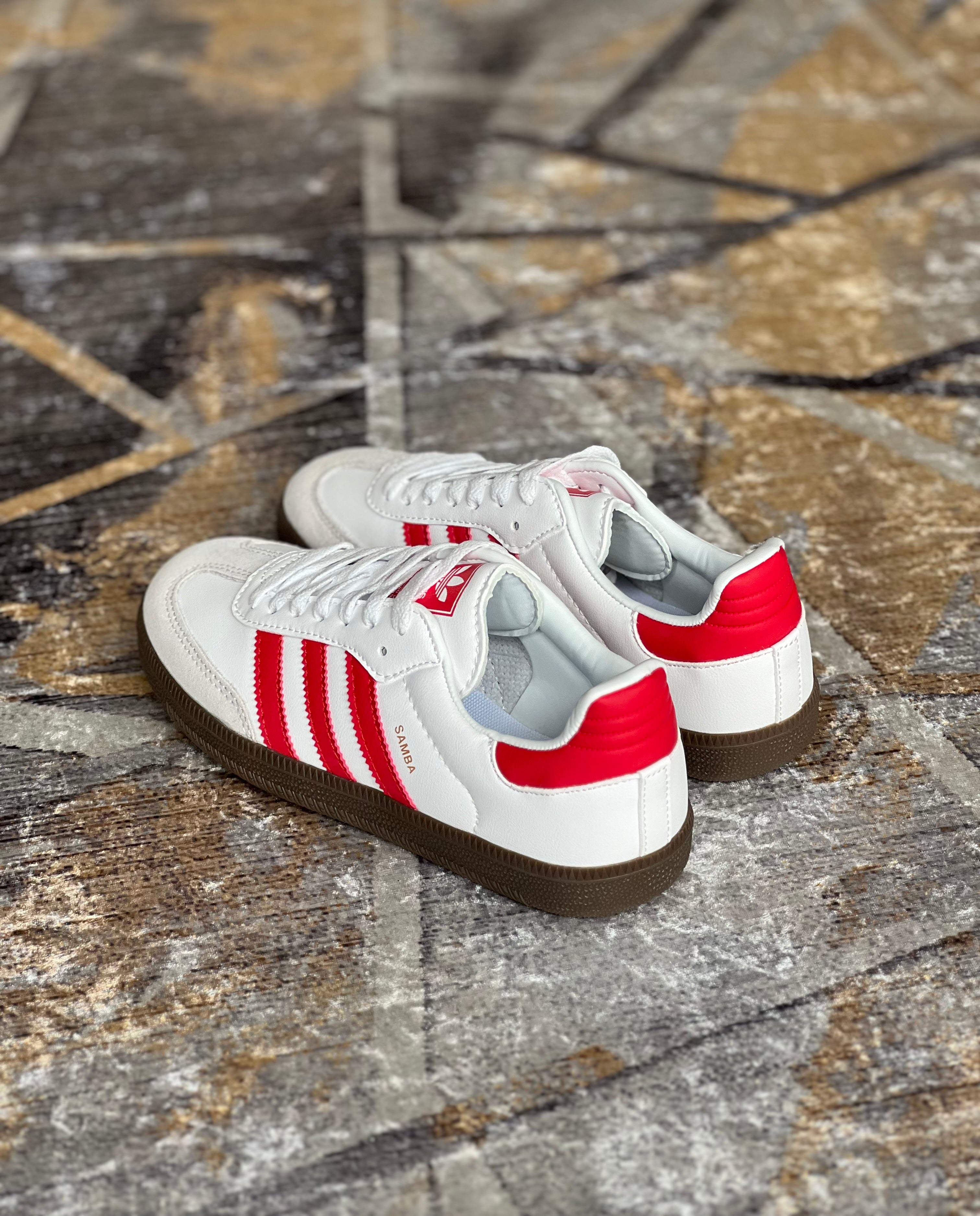 Adidas samba clásica “blanca roja”
