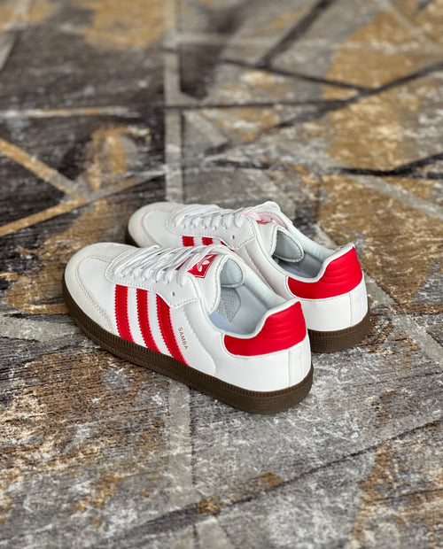 Adidas samba clásica “blanca roja”
