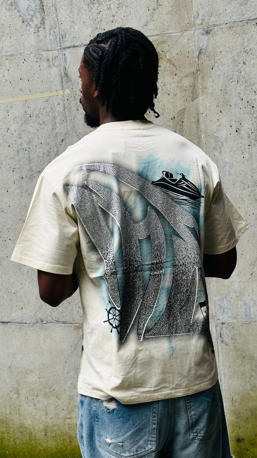 Camiseta mixed emotion “beige “