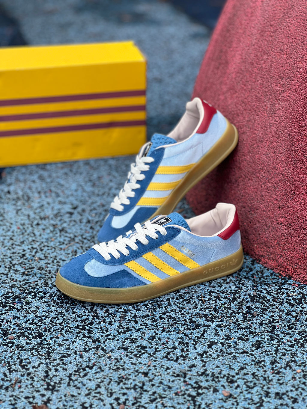 Adidas gazelle x “Gucci azul “