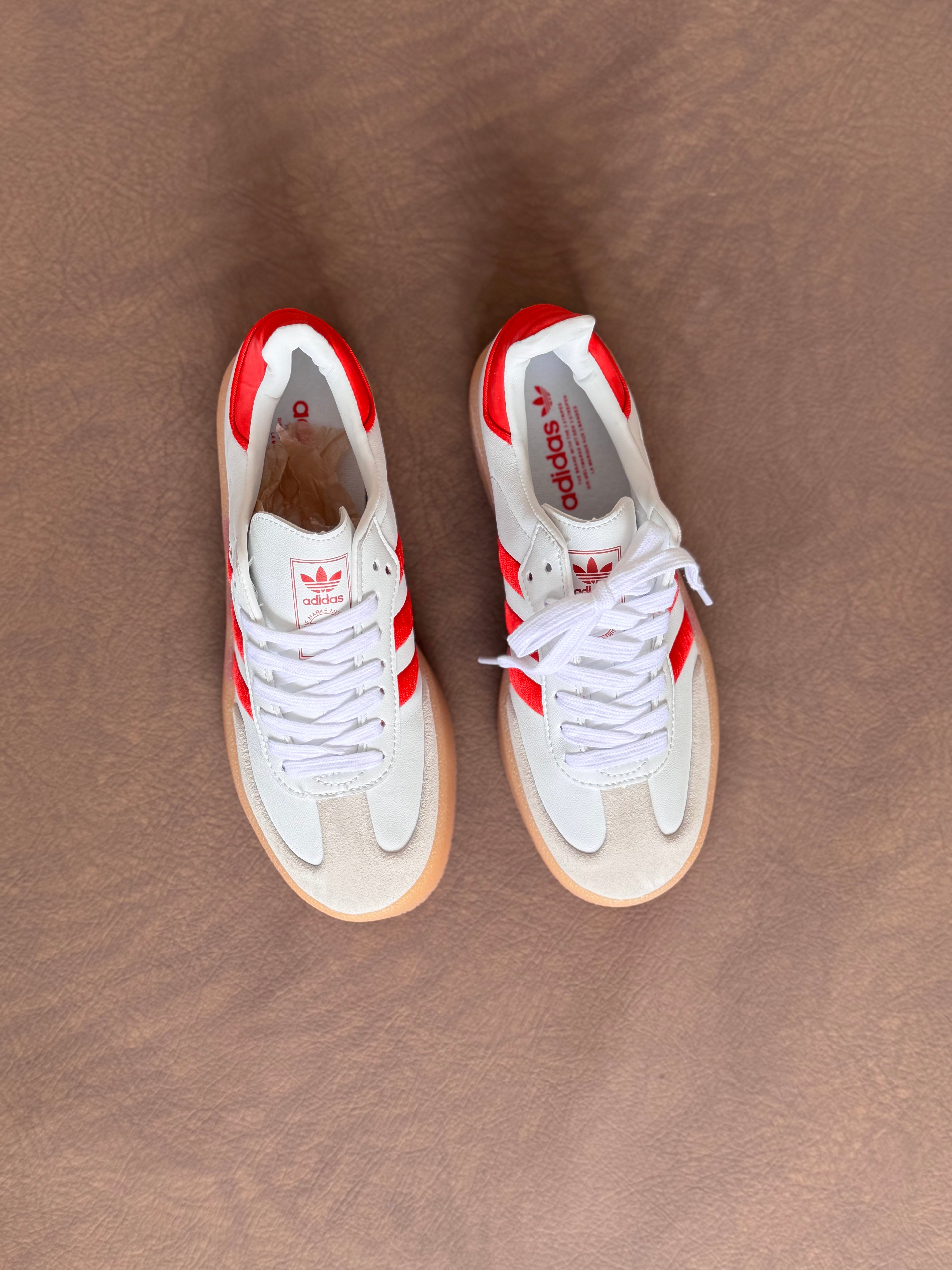 Adidas sambae “blanco rojo “