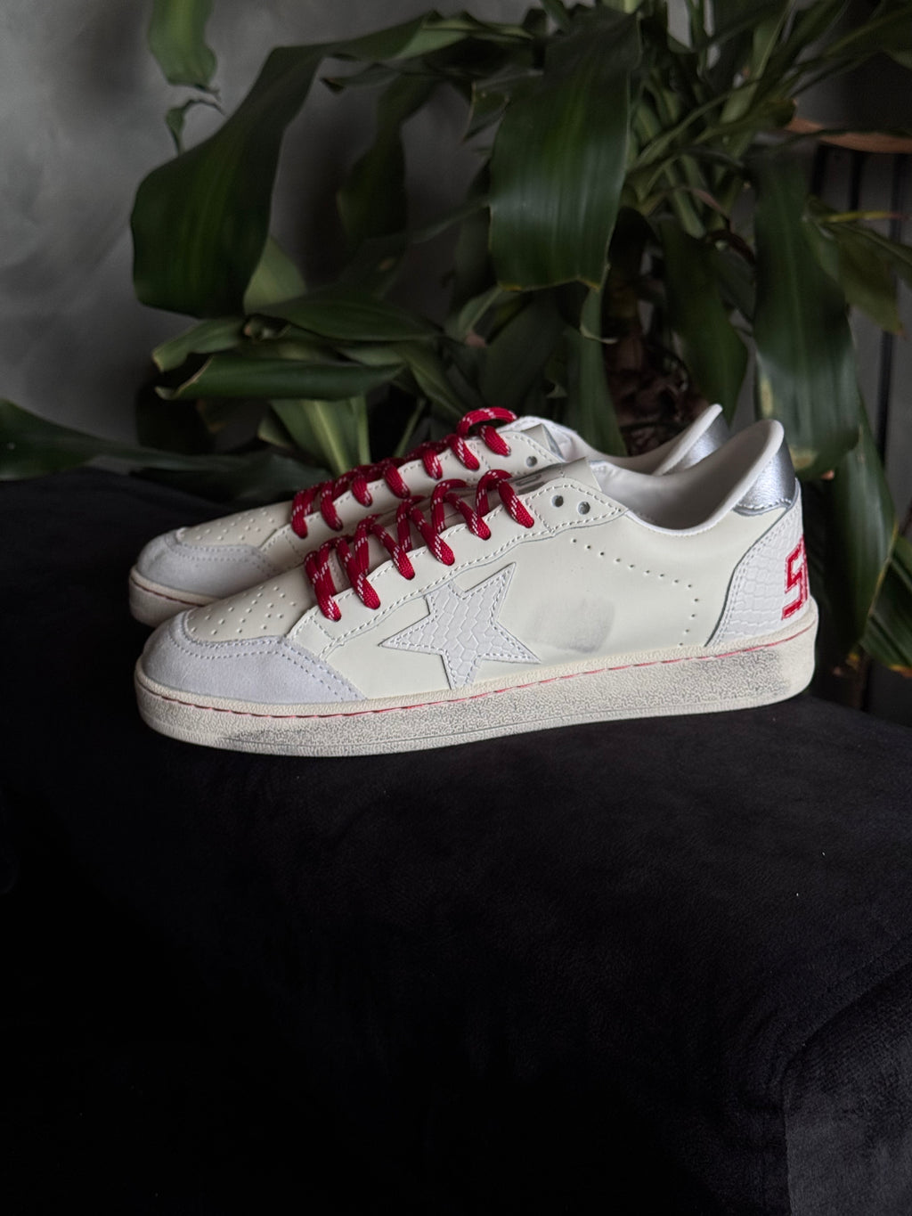 Golden goose ball star “blanco rojo “