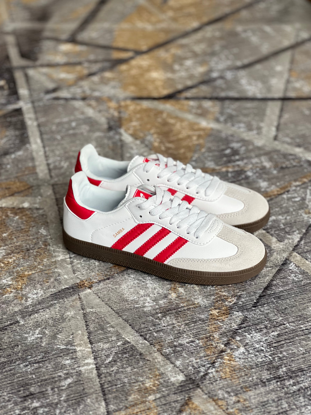 Adidas samba clásica “blanca roja”