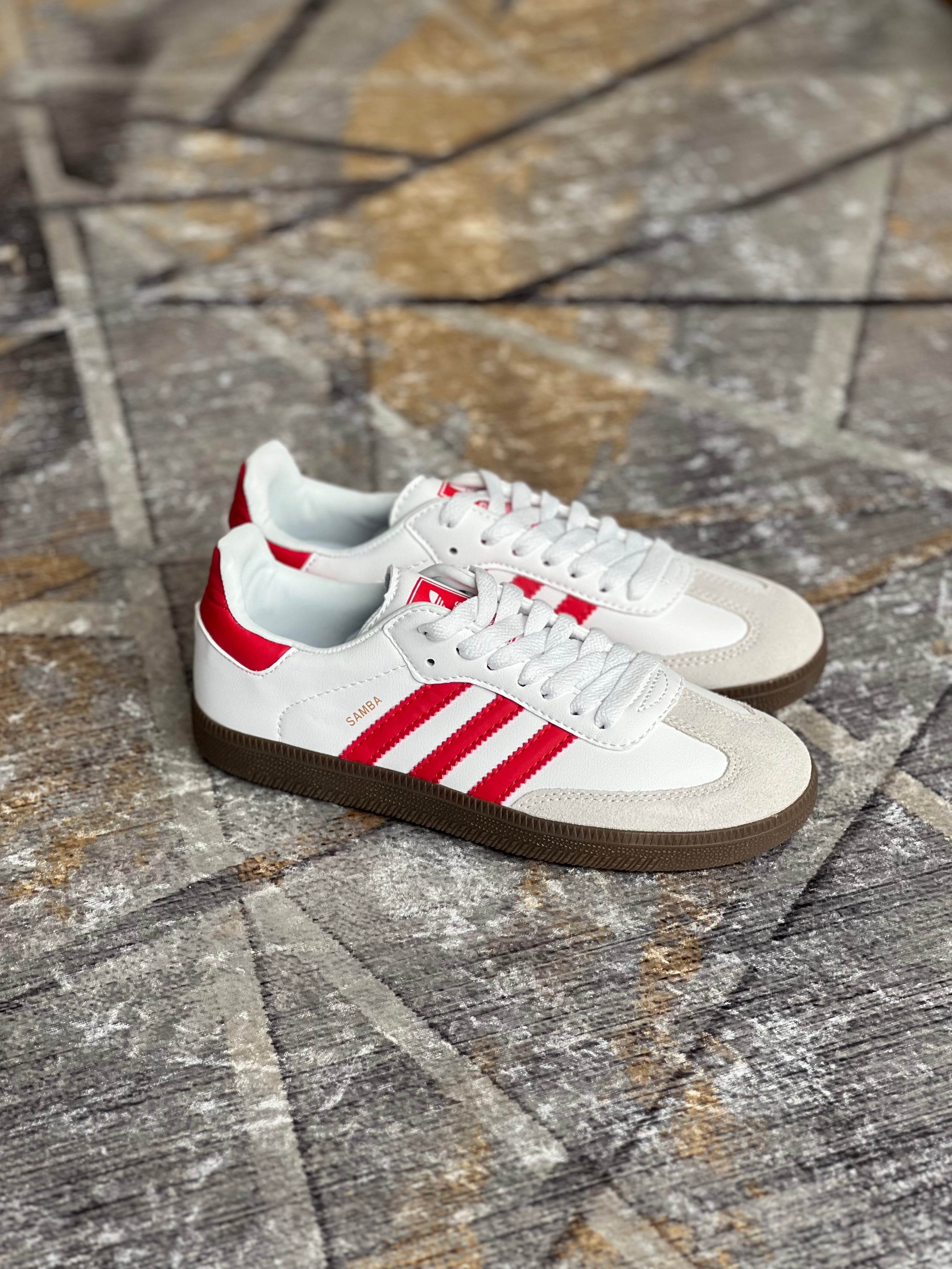 Adidas samba clásica “blanca roja”