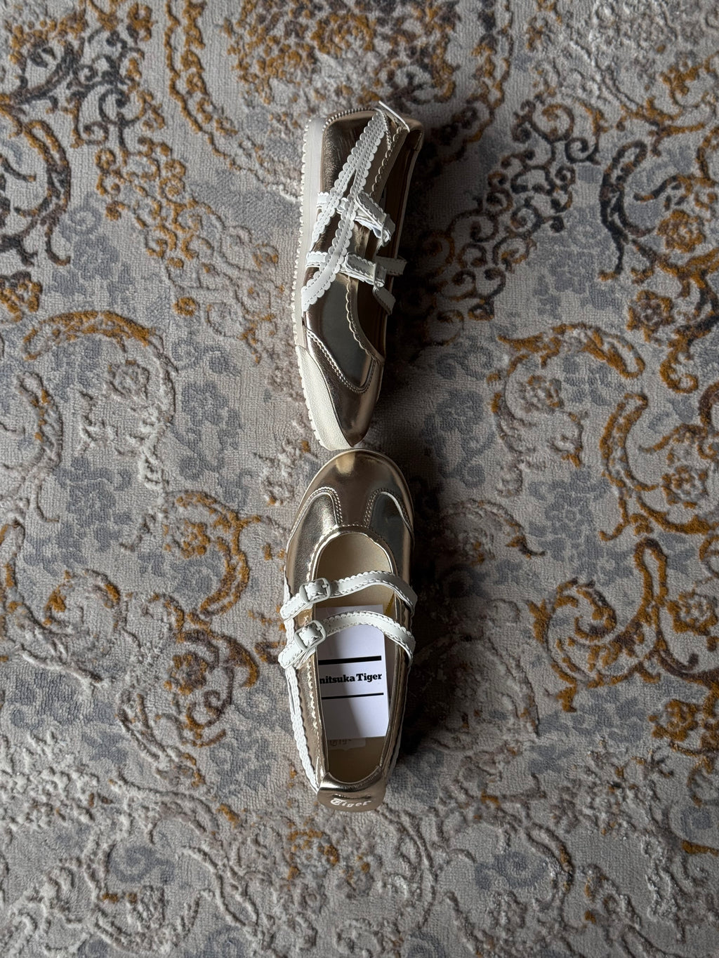 Onitsuka Tiger ballet Flats “gold  “