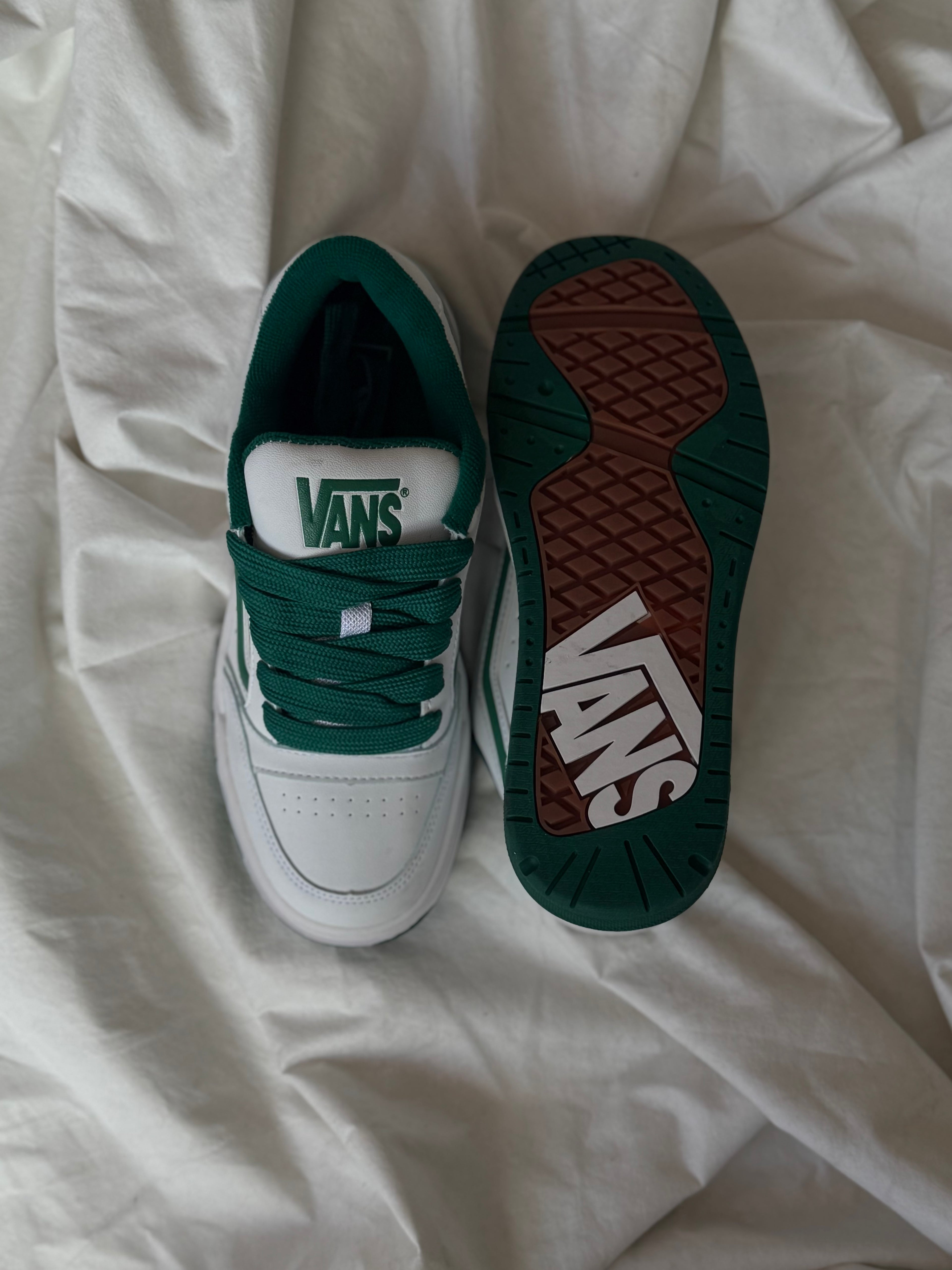 Vans hylane blanca verde