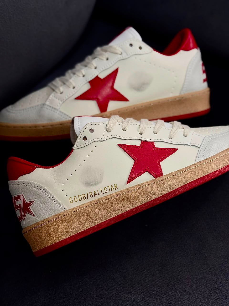 Golden goose “ball star “blanco rojo