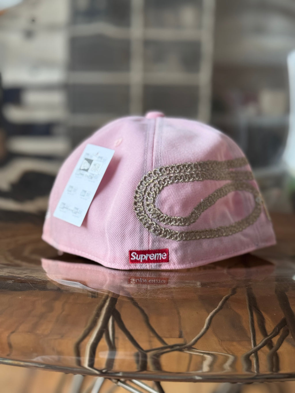 Gorra supreme rosa