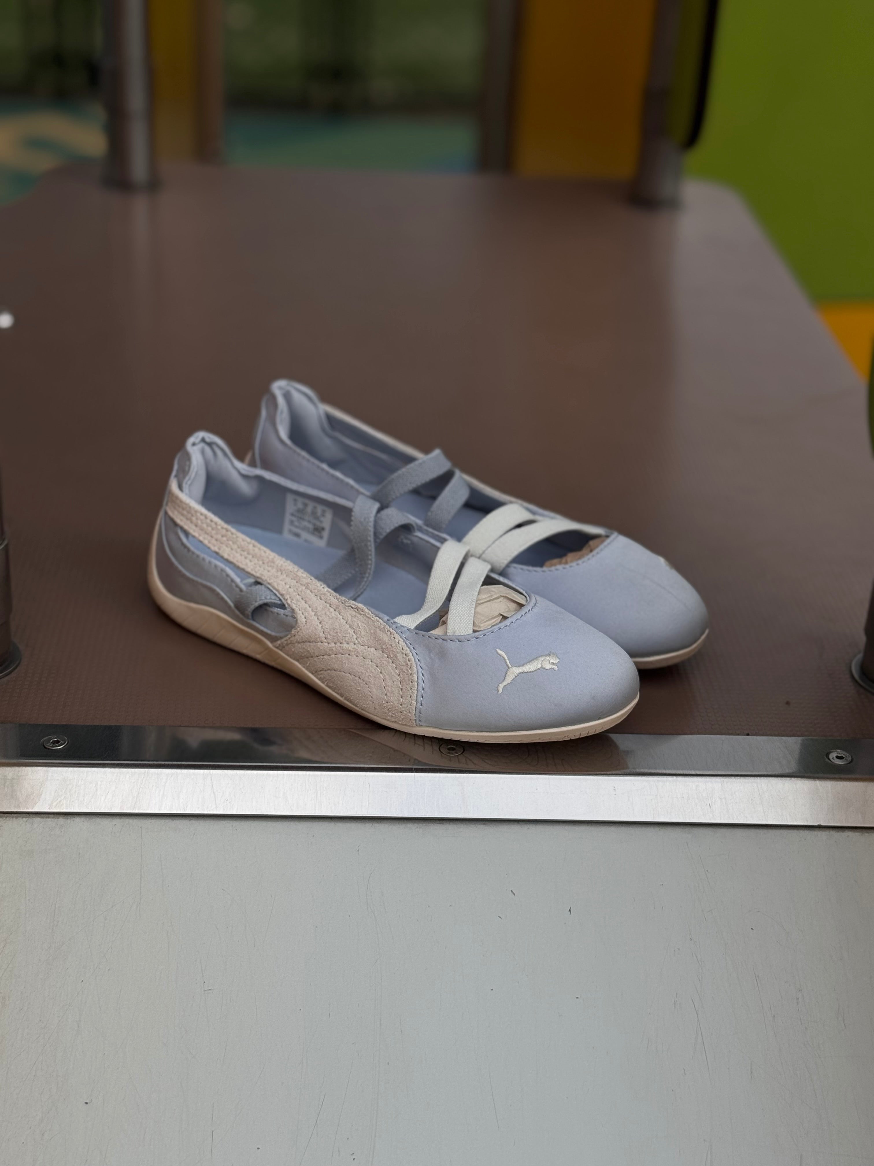 Puma flats speedcat ballet “azul blanco “