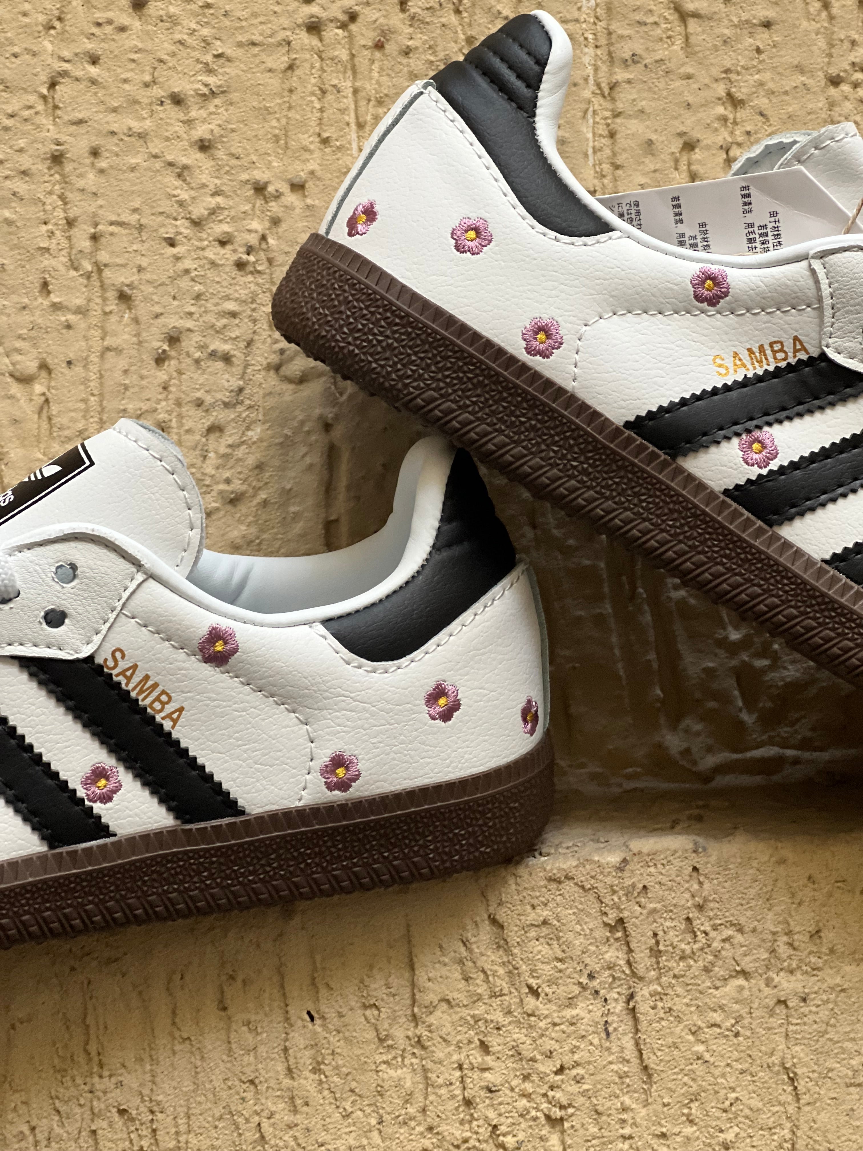 adidas Samba OG white Floral
