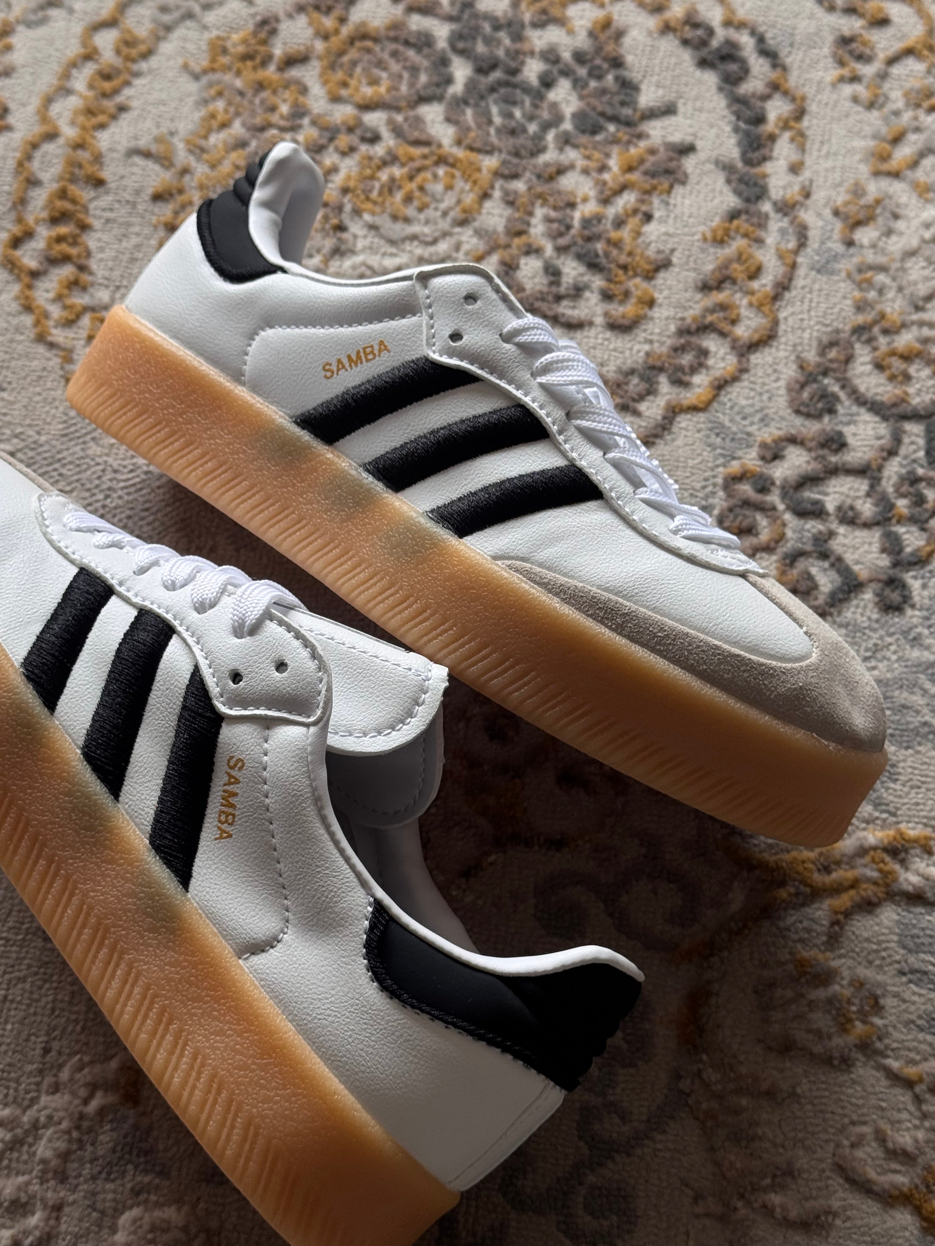 Adidas sambae “blanco negro “