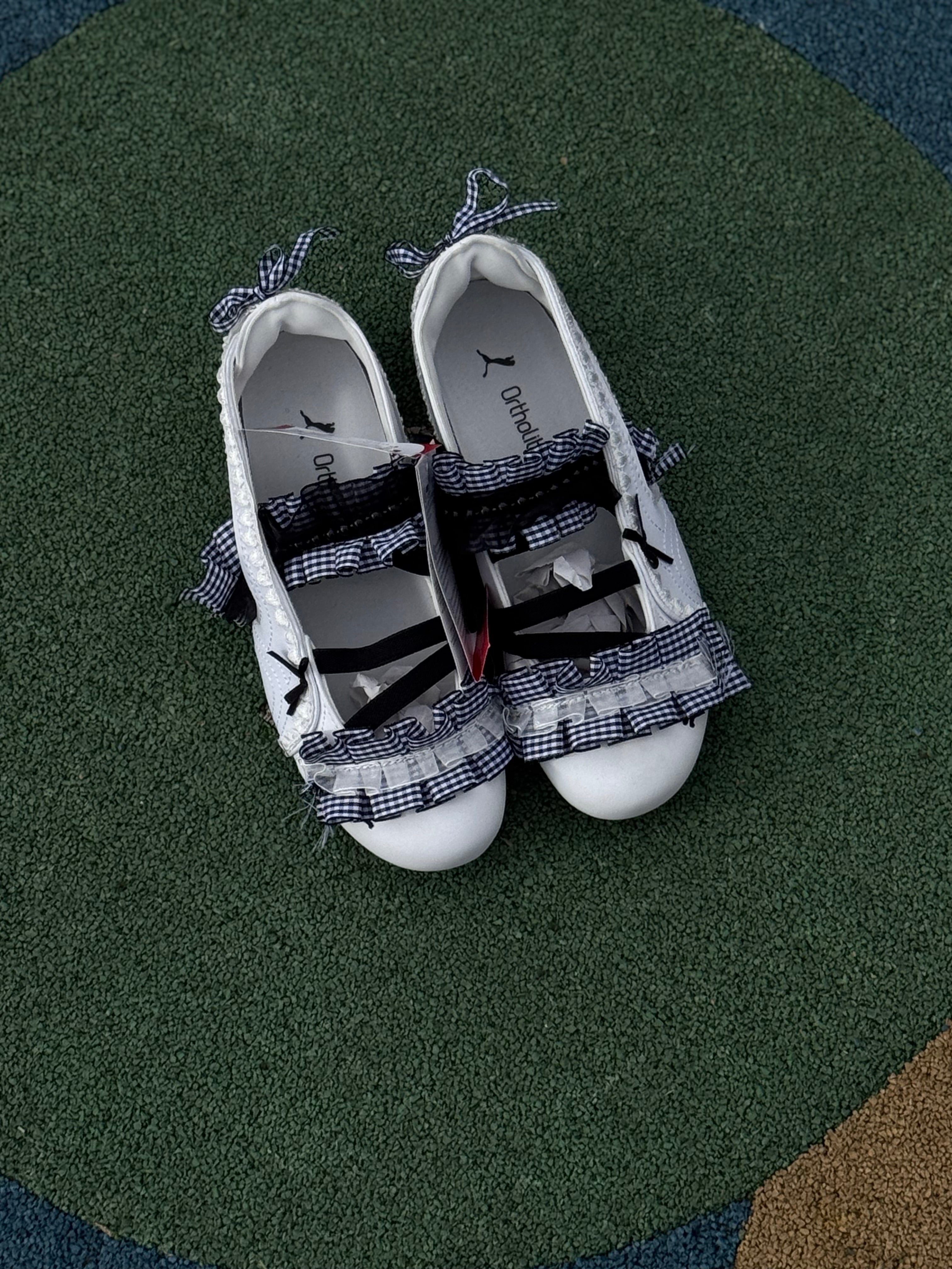 Puma flats speedcat ballet “lace blanco negro “