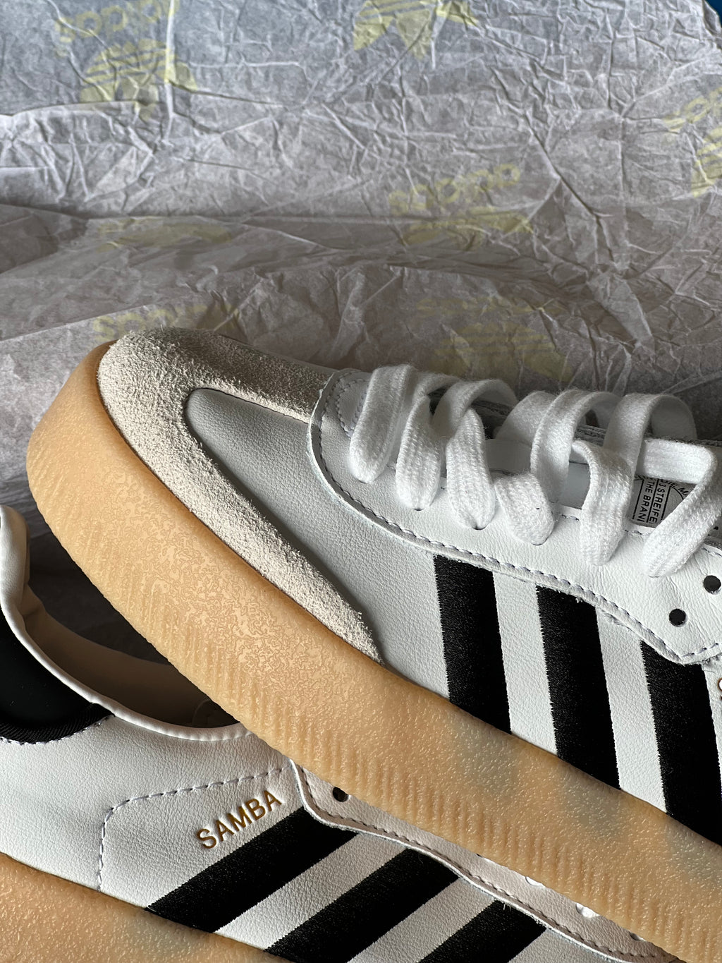 Adidas sambae “blanco negro “