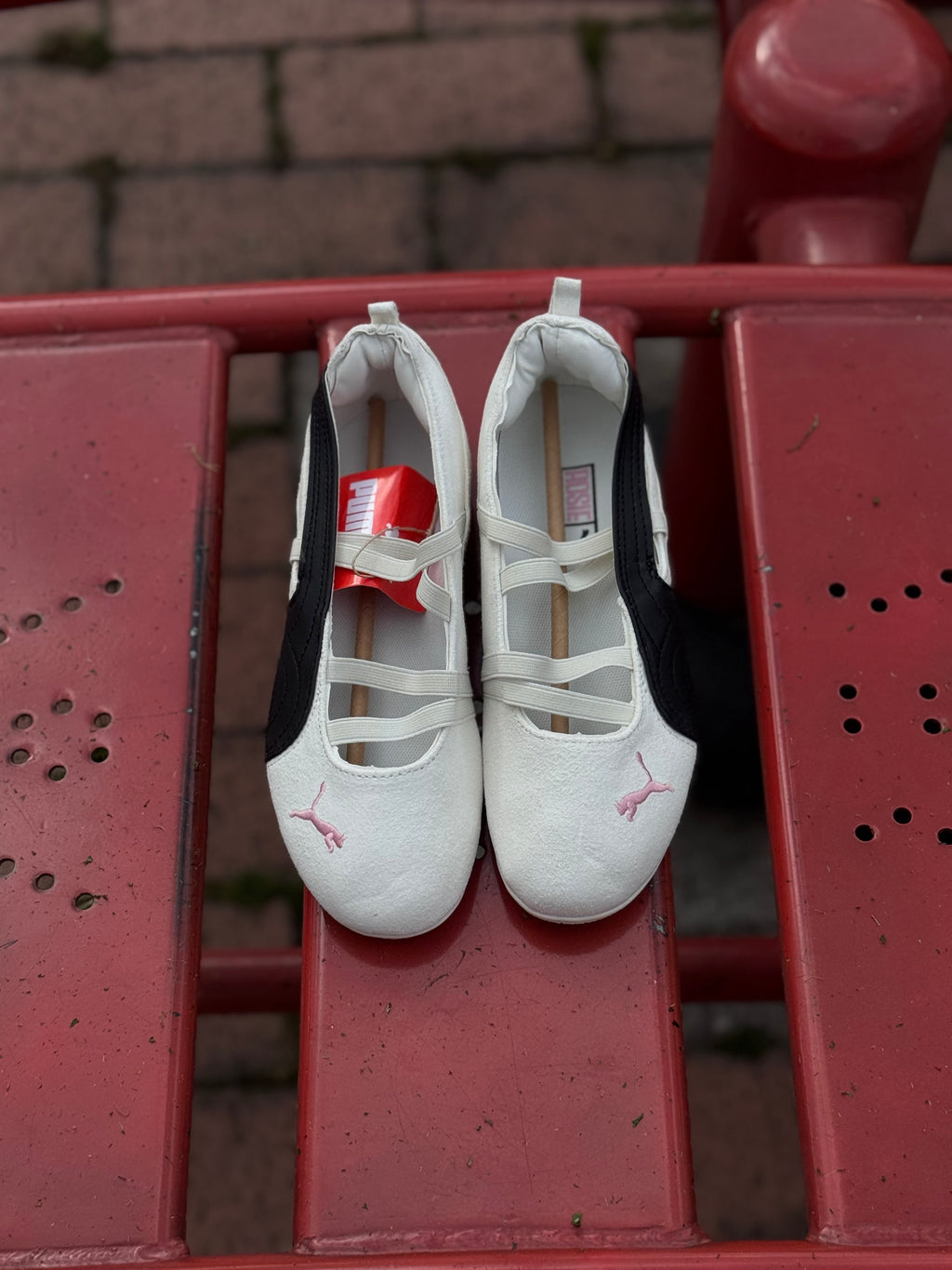 Puma flats speedcat ballet “blanco negro “