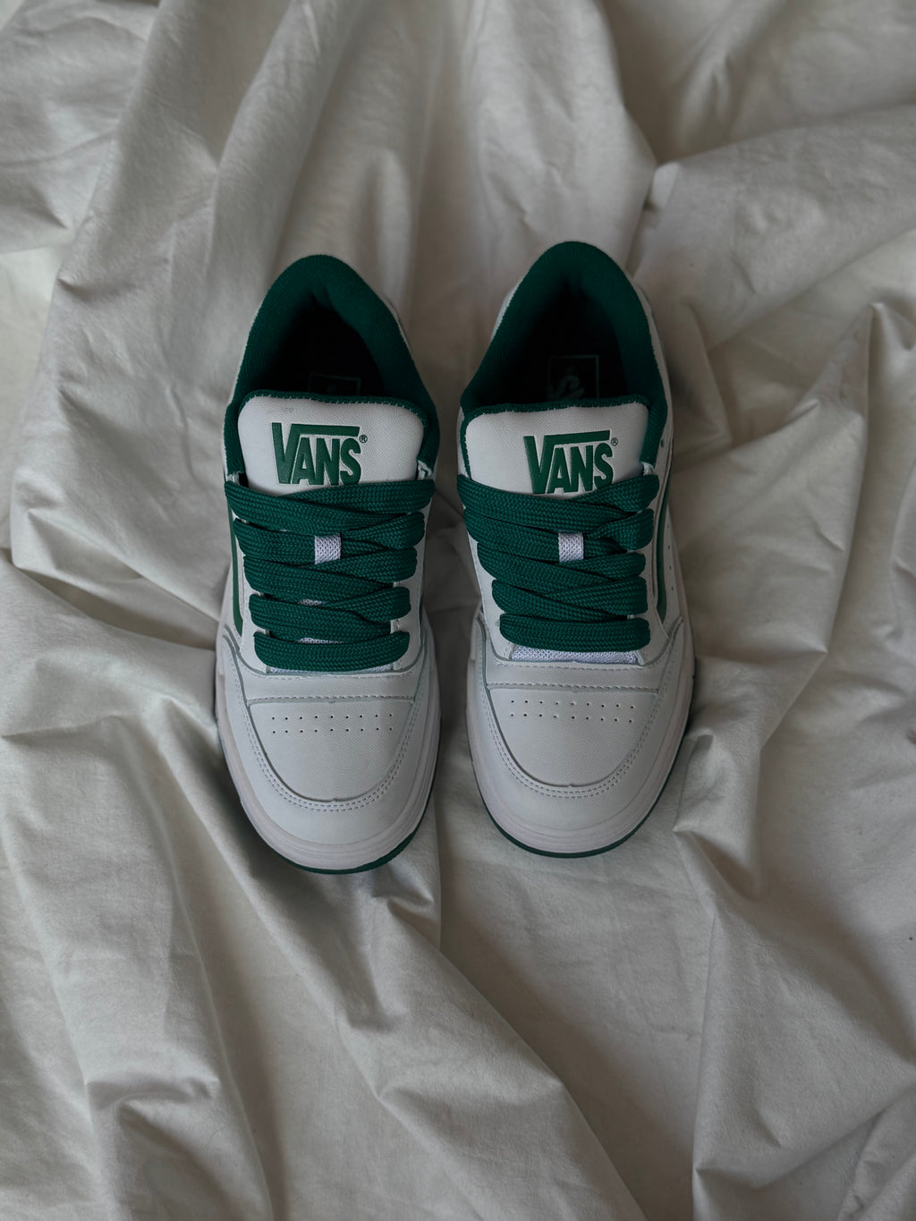 Vans hylane blanca verde