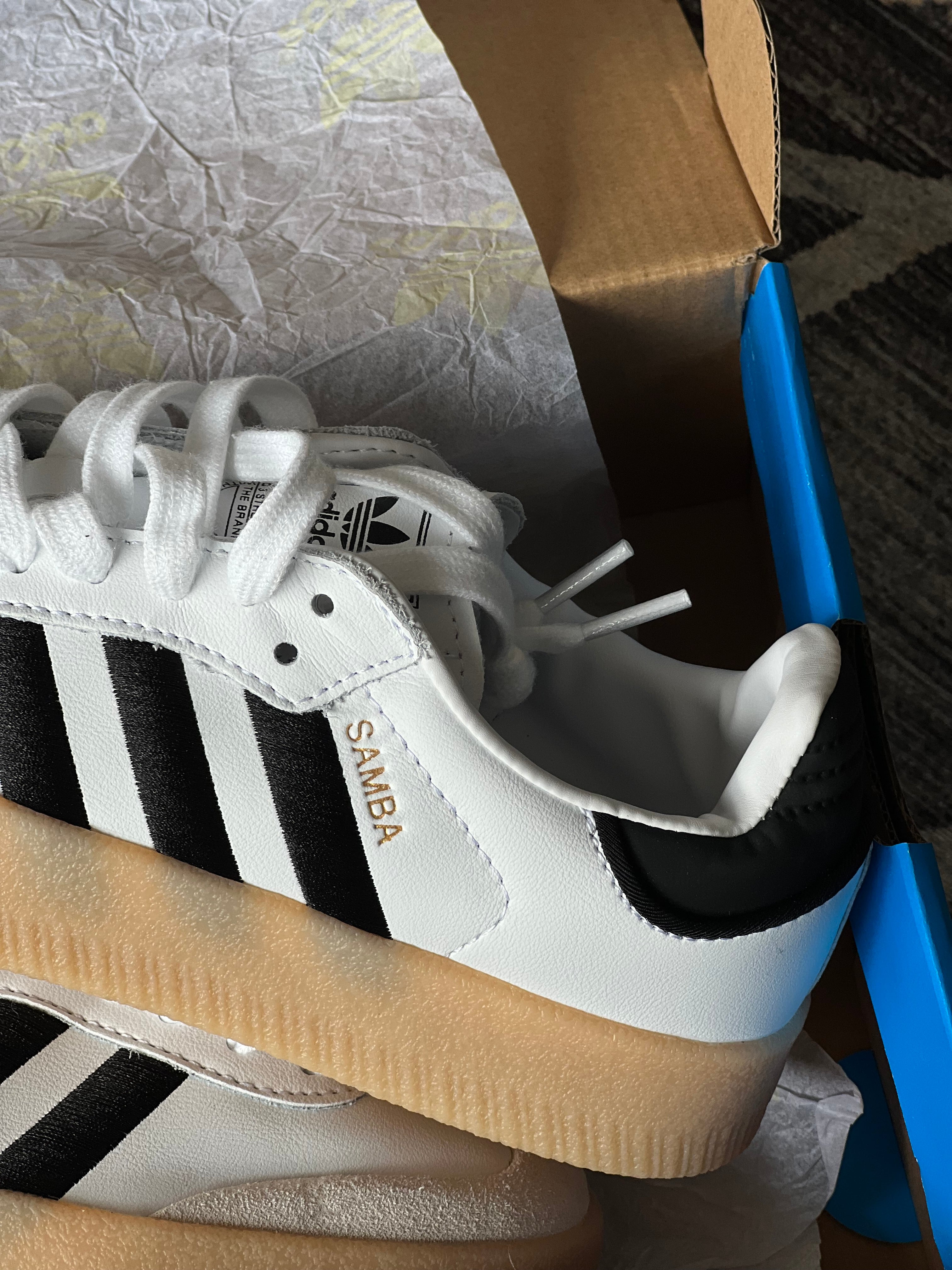 Adidas sambae “blanco negro “