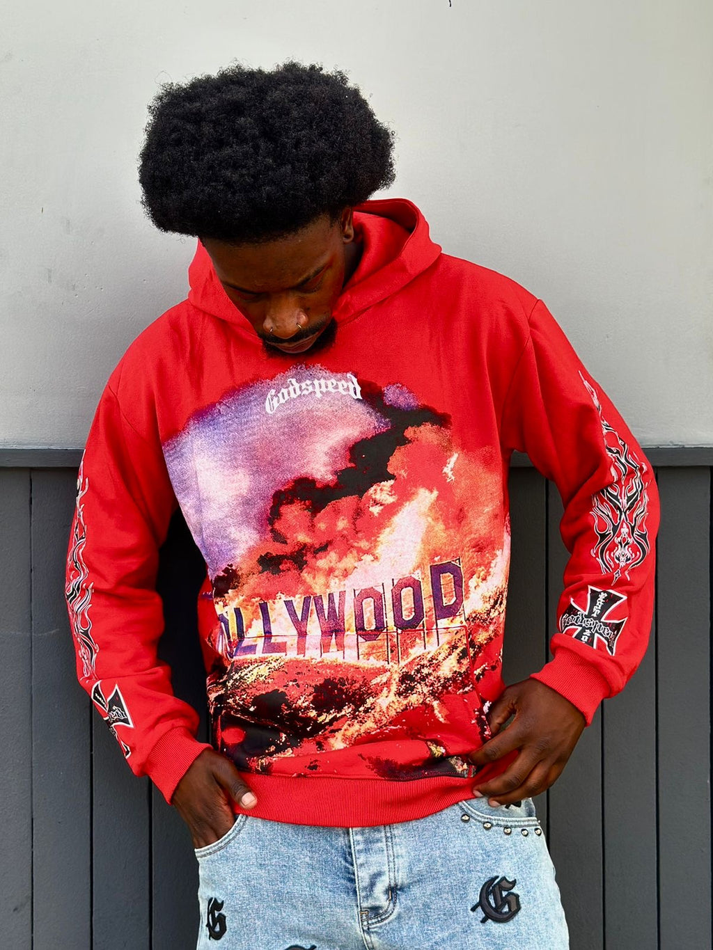 Hoodie Godspeed “rojo”