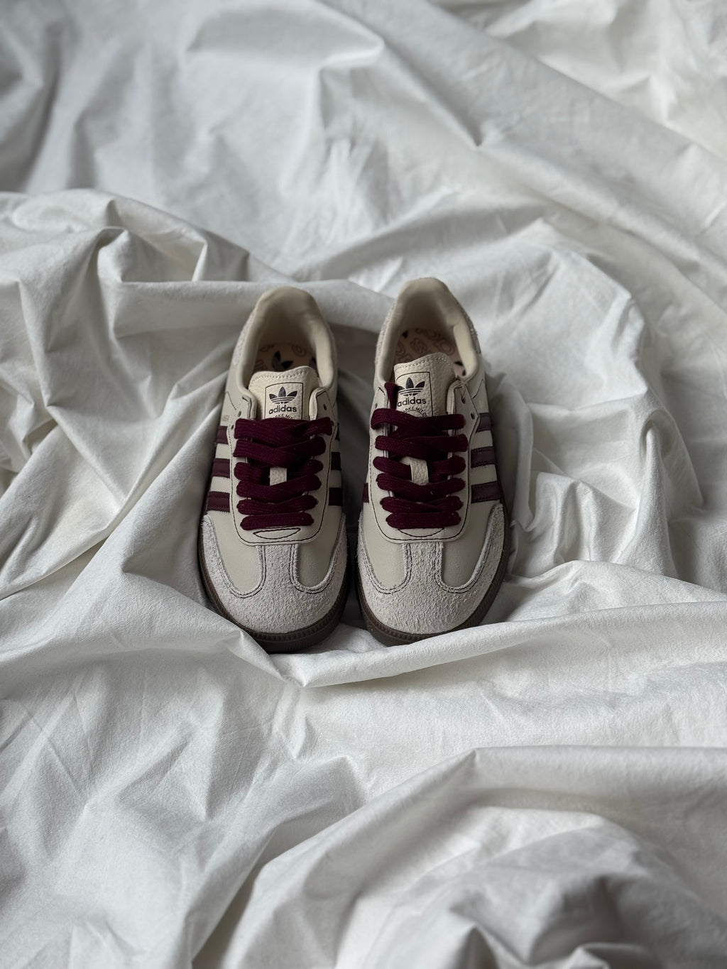 Adidas Samba OG "Wonder White/Maroon"