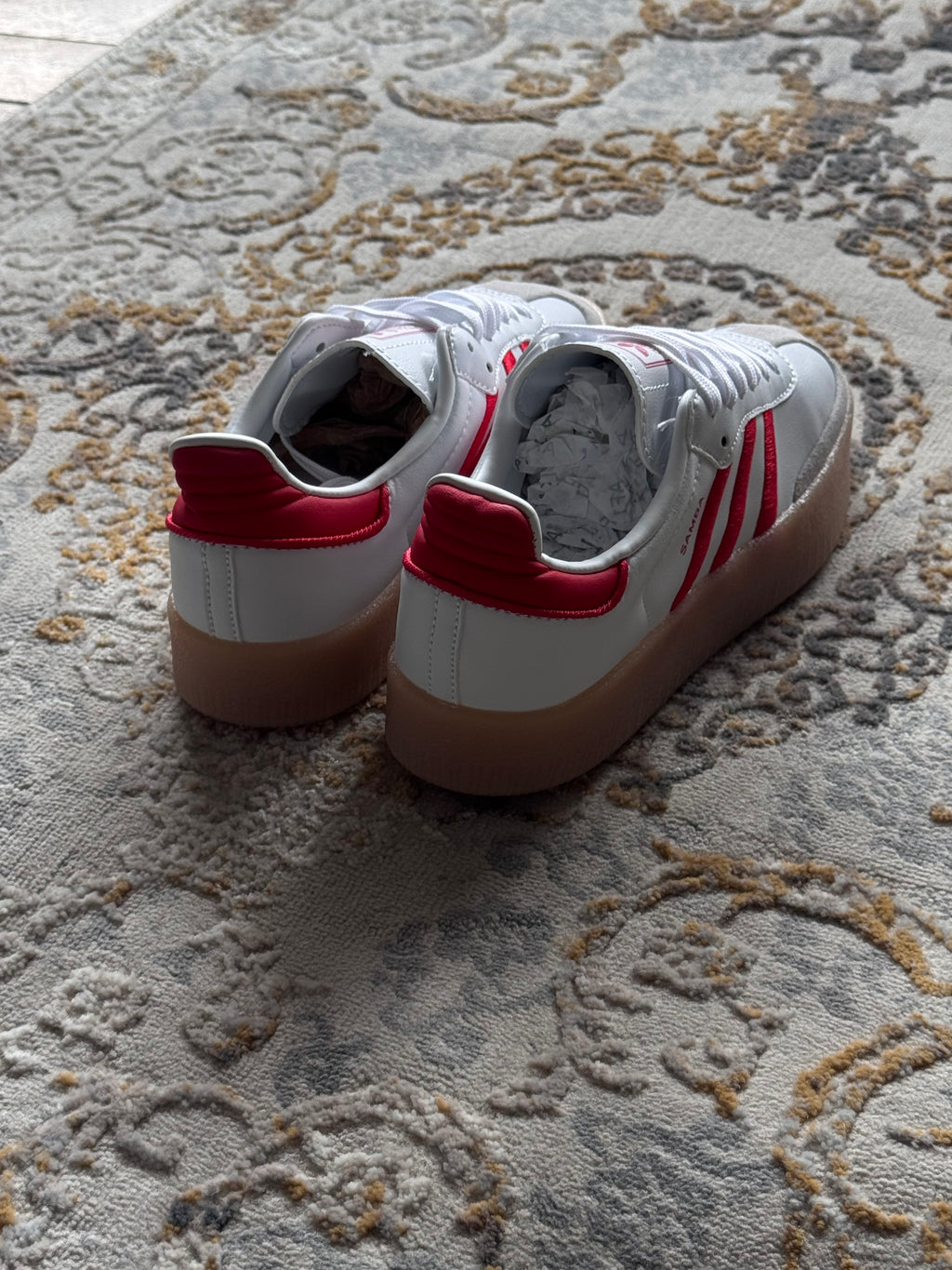 Adidas sambae “blanco rojo “