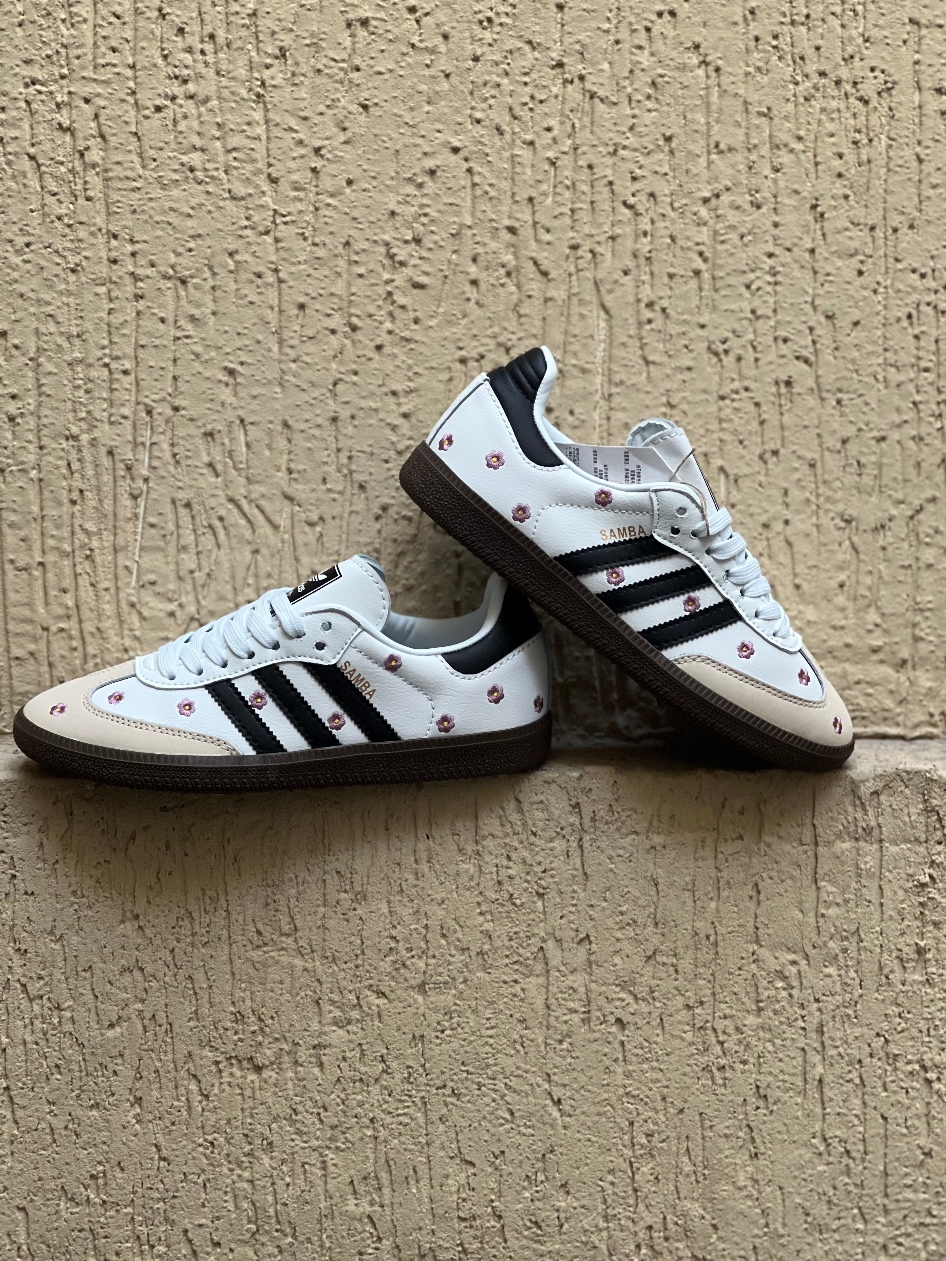 adidas Samba OG white Floral