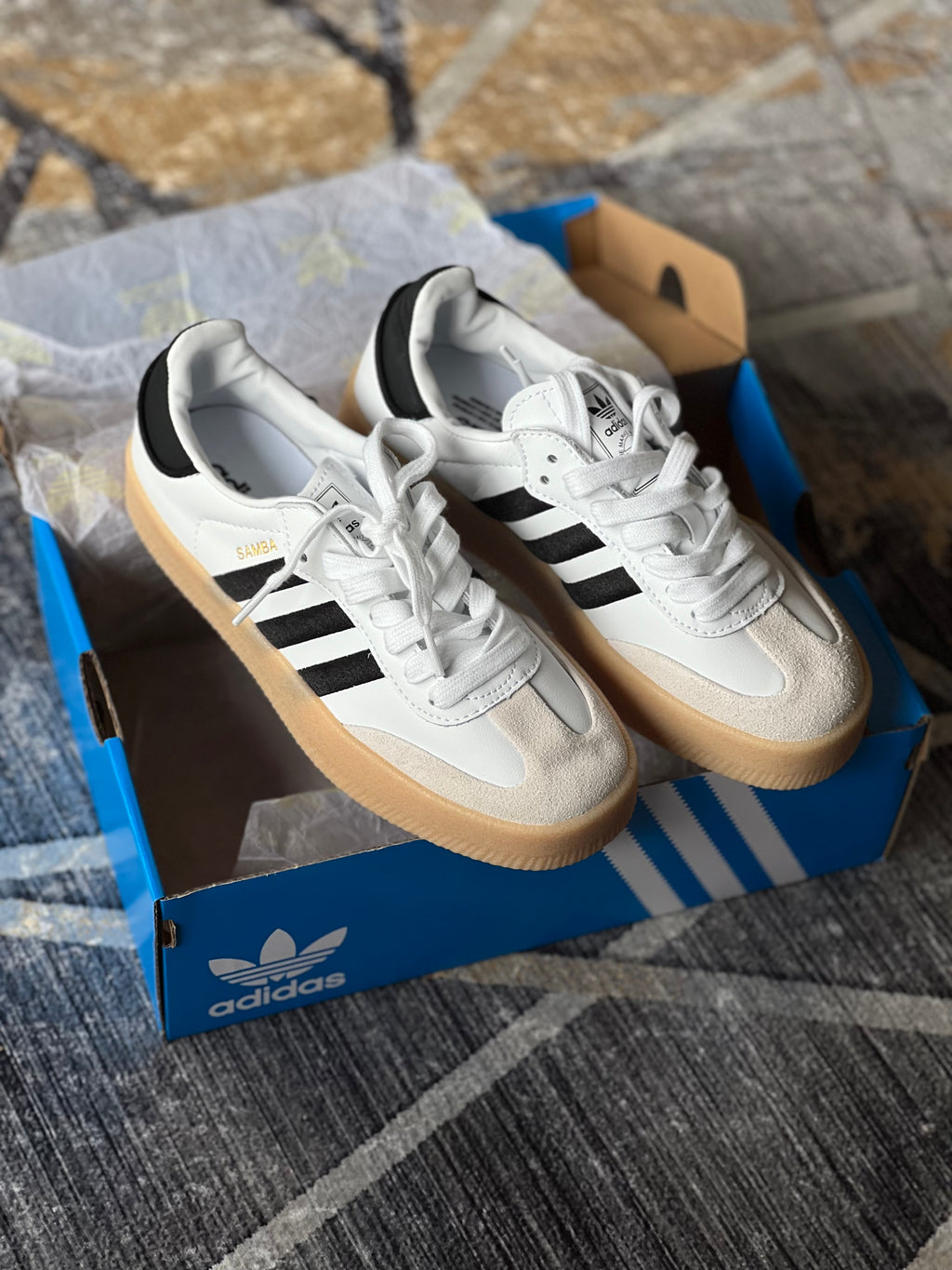 Adidas sambae “blanco negro “