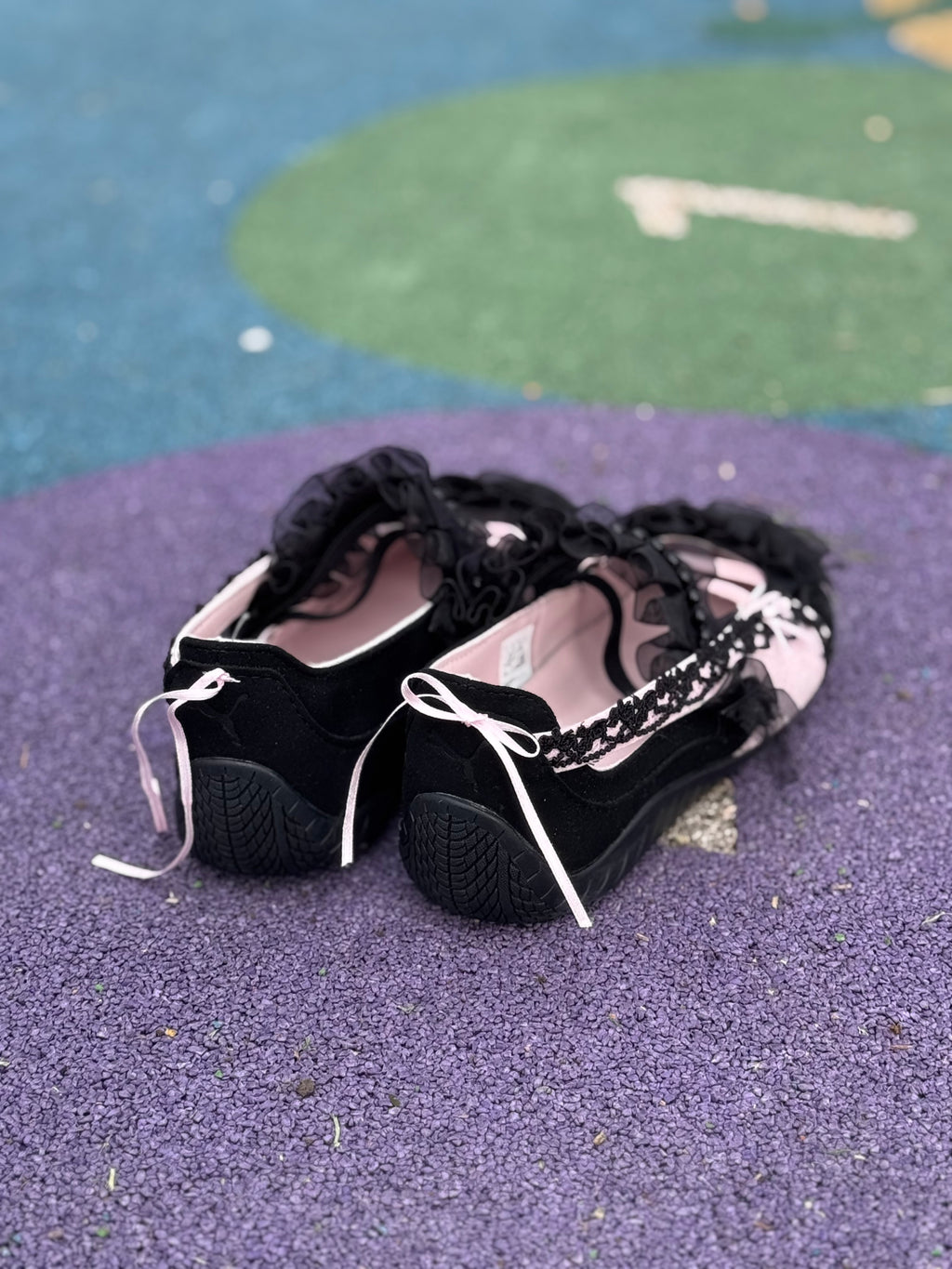 Puma flats speedcat ballet “lace negro “