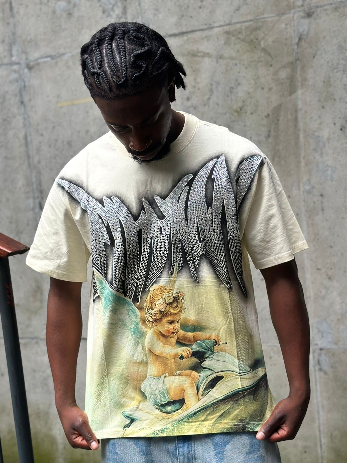 Camiseta mixed emotion “beige “