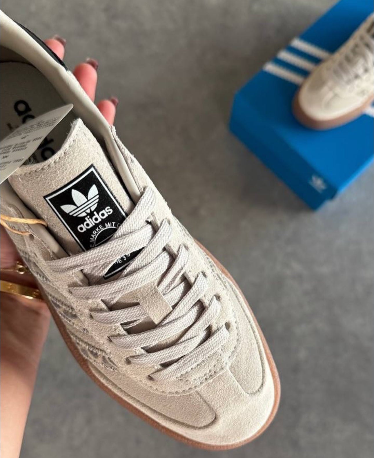Adidas sambae leopard print